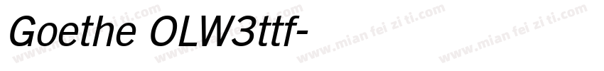Goethe OLW3ttf字体转换